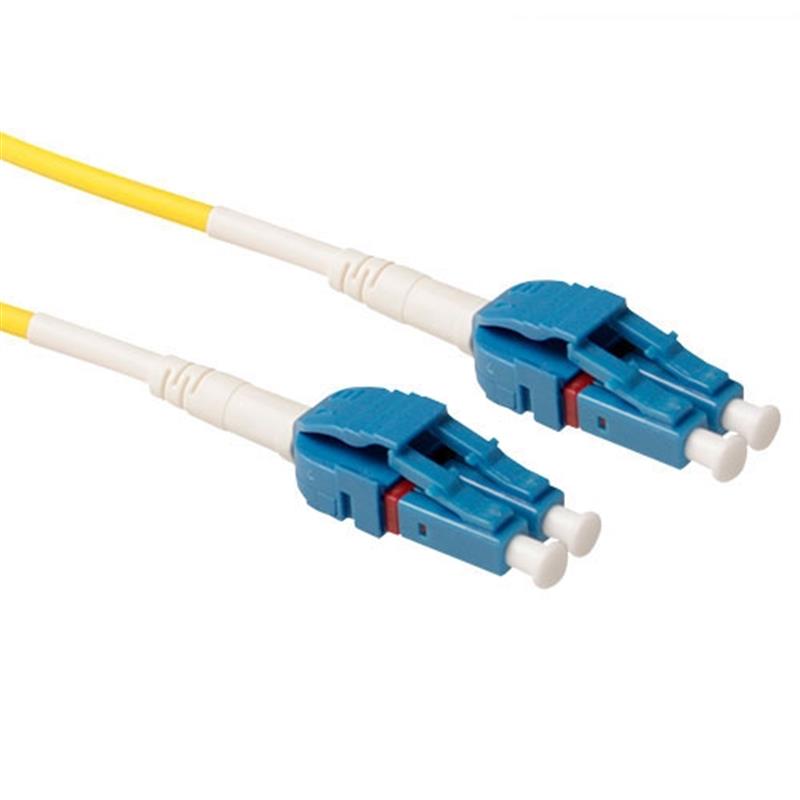 ACT RL6205 Glasvezel kabel 5 m 2x LC OS2 Blauw, Wit, Geel