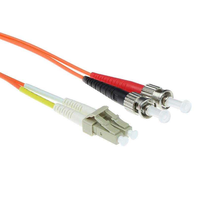 ACT RL7030 Glasvezel kabel 30 m LC ST Oranje