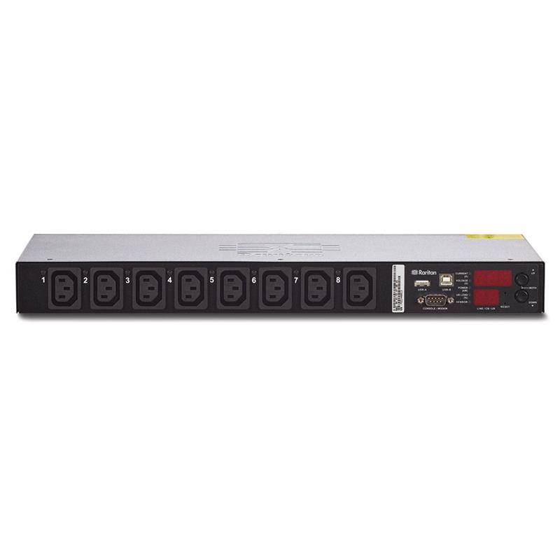 Raritan PDU 1 fase 230V 16A IEC60320-C20 naar 8x C13 unit meetbaar en schakelbaar 3 meter