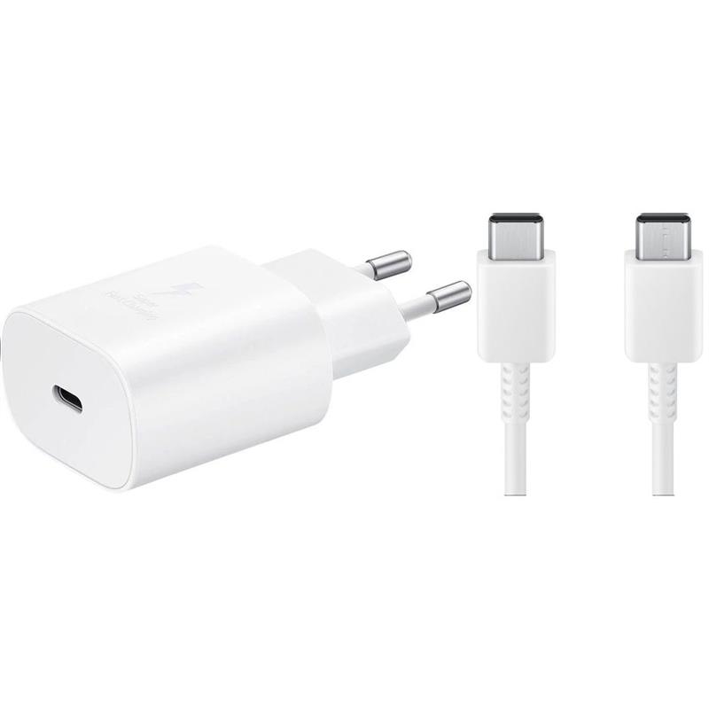 Samsung 25W USB-C Charger Fast Charging with Cable - EP-TA800 White bulk packed 