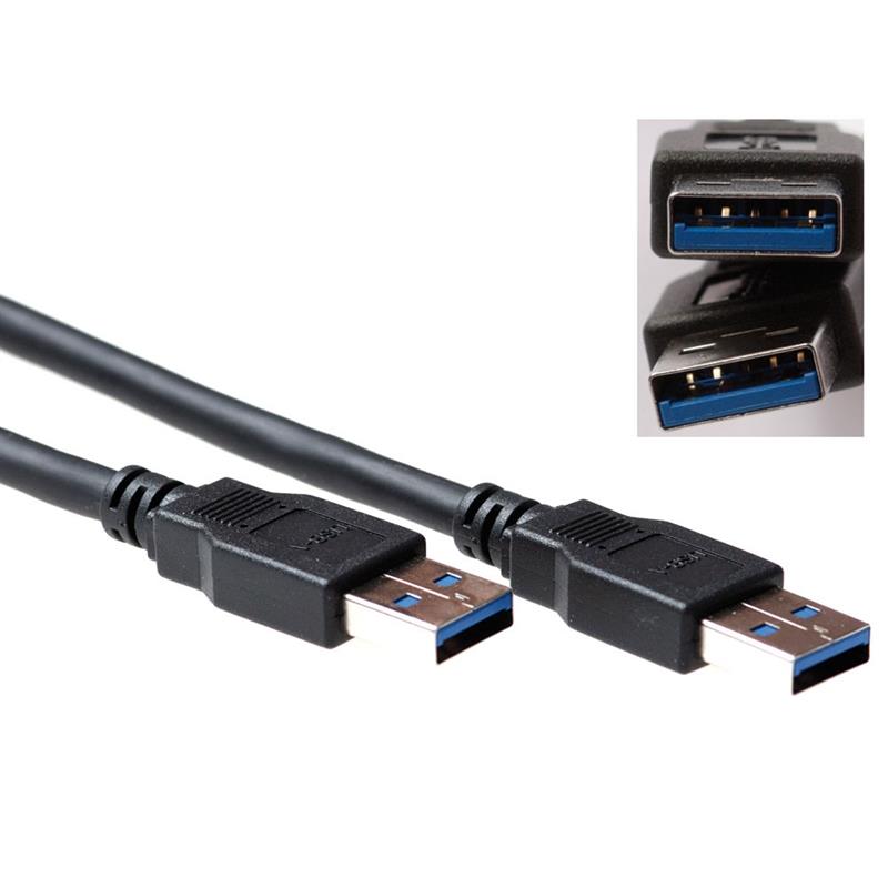 ACT SB3010 USB-kabel 0,5 m 3.2 Gen 1 (3.1 Gen 1) USB A Zwart