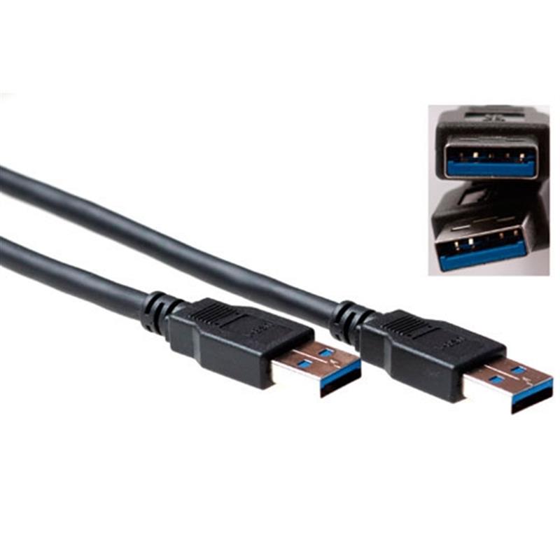 ACT SB3013 USB-kabel 2 m 3.2 Gen 1 (3.1 Gen 1) USB A Zwart
