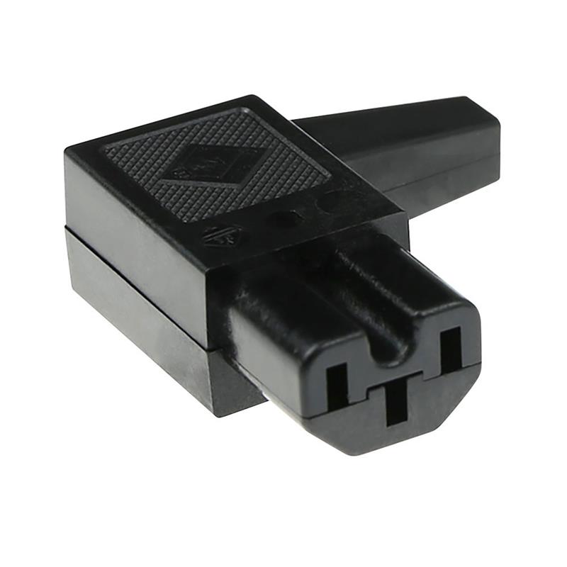 MPE-Garry C15 Power connector female haaks rechts voor 120 °C