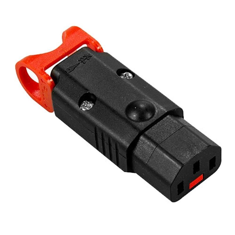 ACT C13 IEC Lock herbedraadbaar zwart PA130100BK