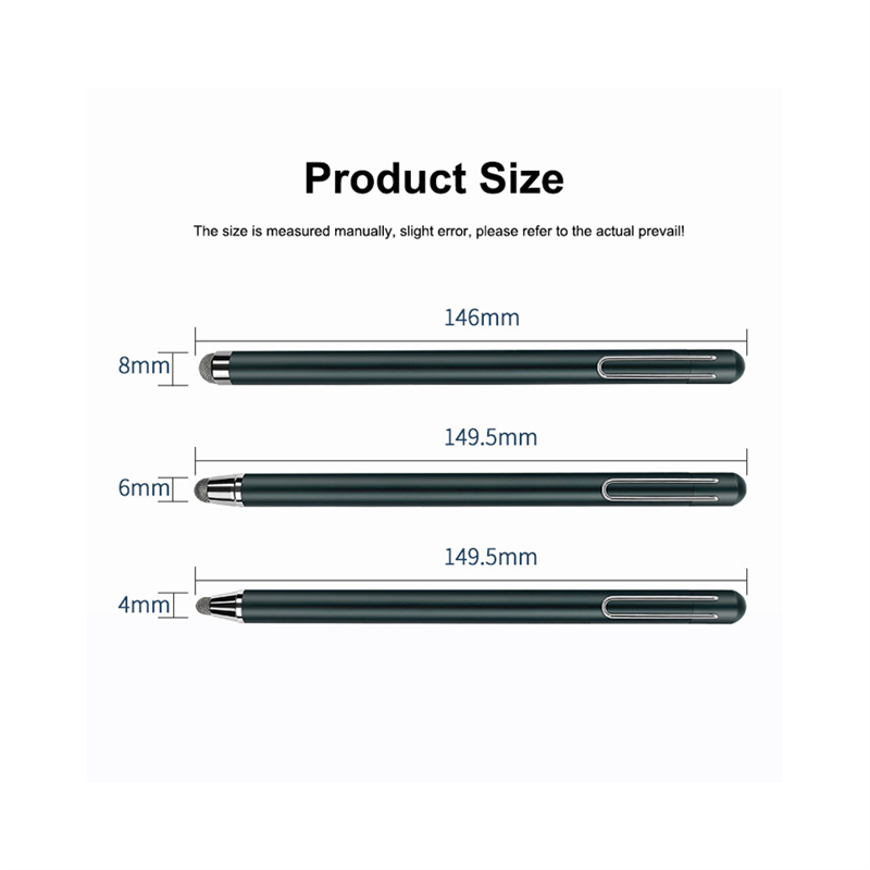Touchscreen stylus pen tip 6mm - Black