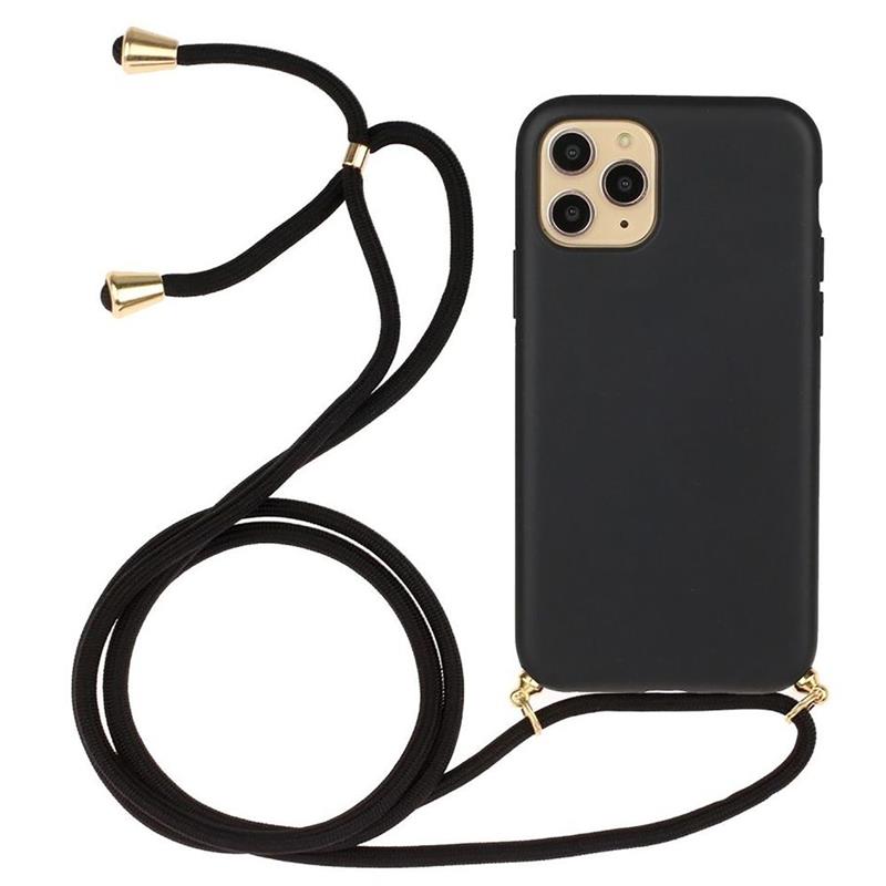 iPhone 12 12 Pro Necklace TPU Case - Black