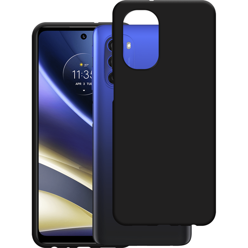 Motorola Moto G51 5G - Soft TPU Case with Necklace Strap - Black