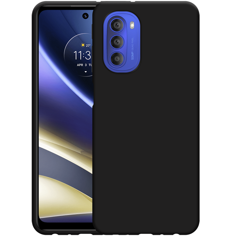 Motorola Moto G51 5G - Soft TPU Case with Necklace Strap - Black