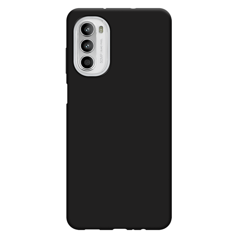 Motorola Moto G52 - Soft TPU Case with Necklace Strap - Black