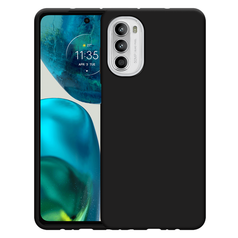 Motorola Moto G52 - Soft TPU Case with Necklace Strap - Black