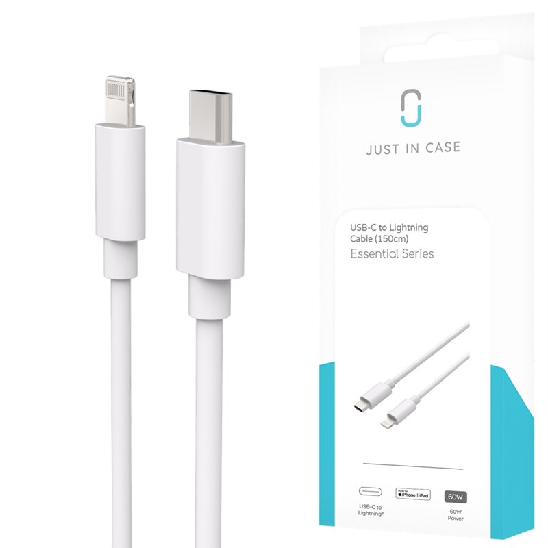 Essential USB-C to Lightning Cable 150cm - White