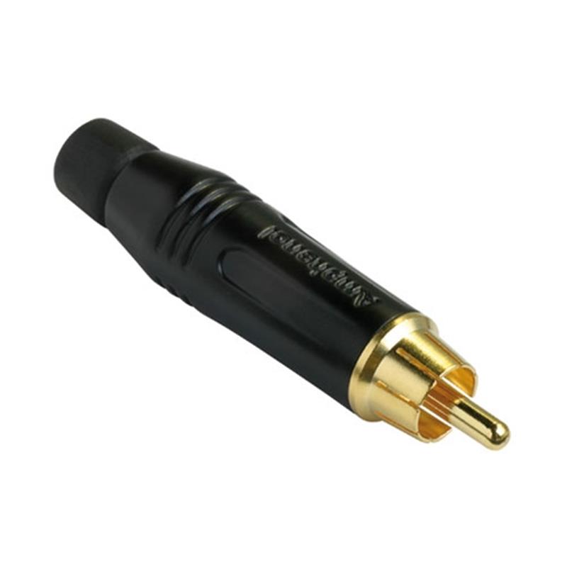 Amphenol RCA Connector male in het zwart